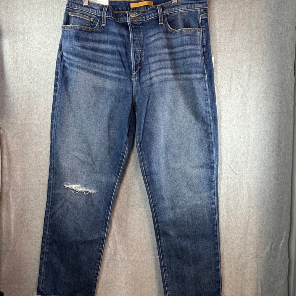 Joe’s Jeans The Honor High Rise Vintage Straight Ankle Medium Wash Distressed